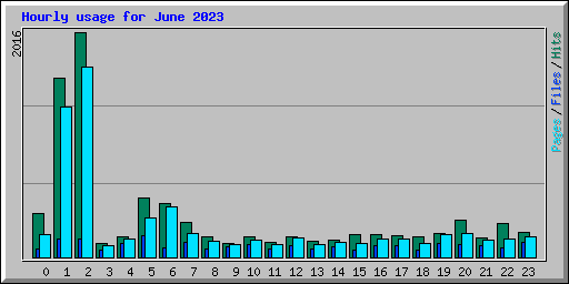 Hourly usage for June 2023